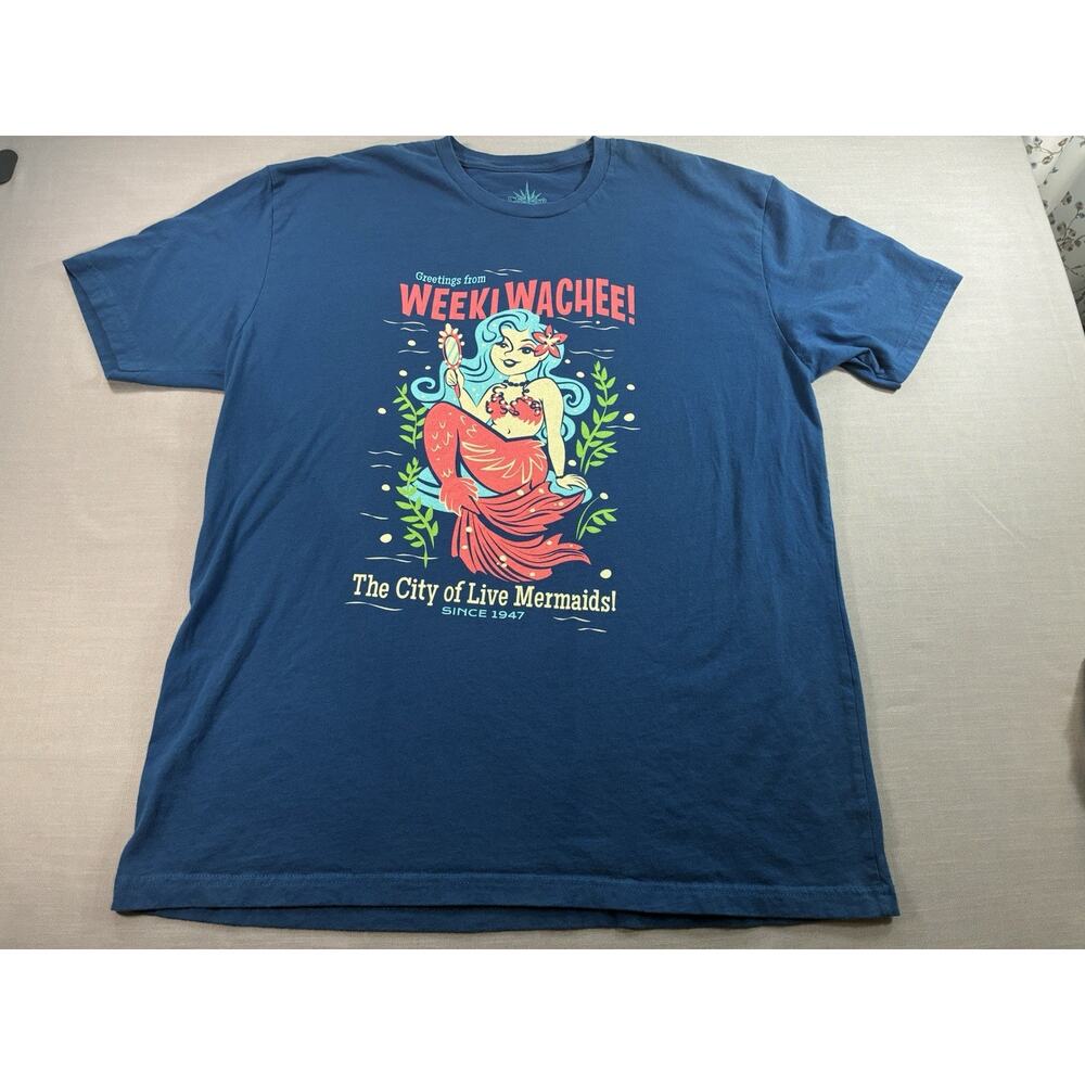 Weeki Wachee Mermaid Graphic T-Shirt Mens XXL Florida Souvenir Tee